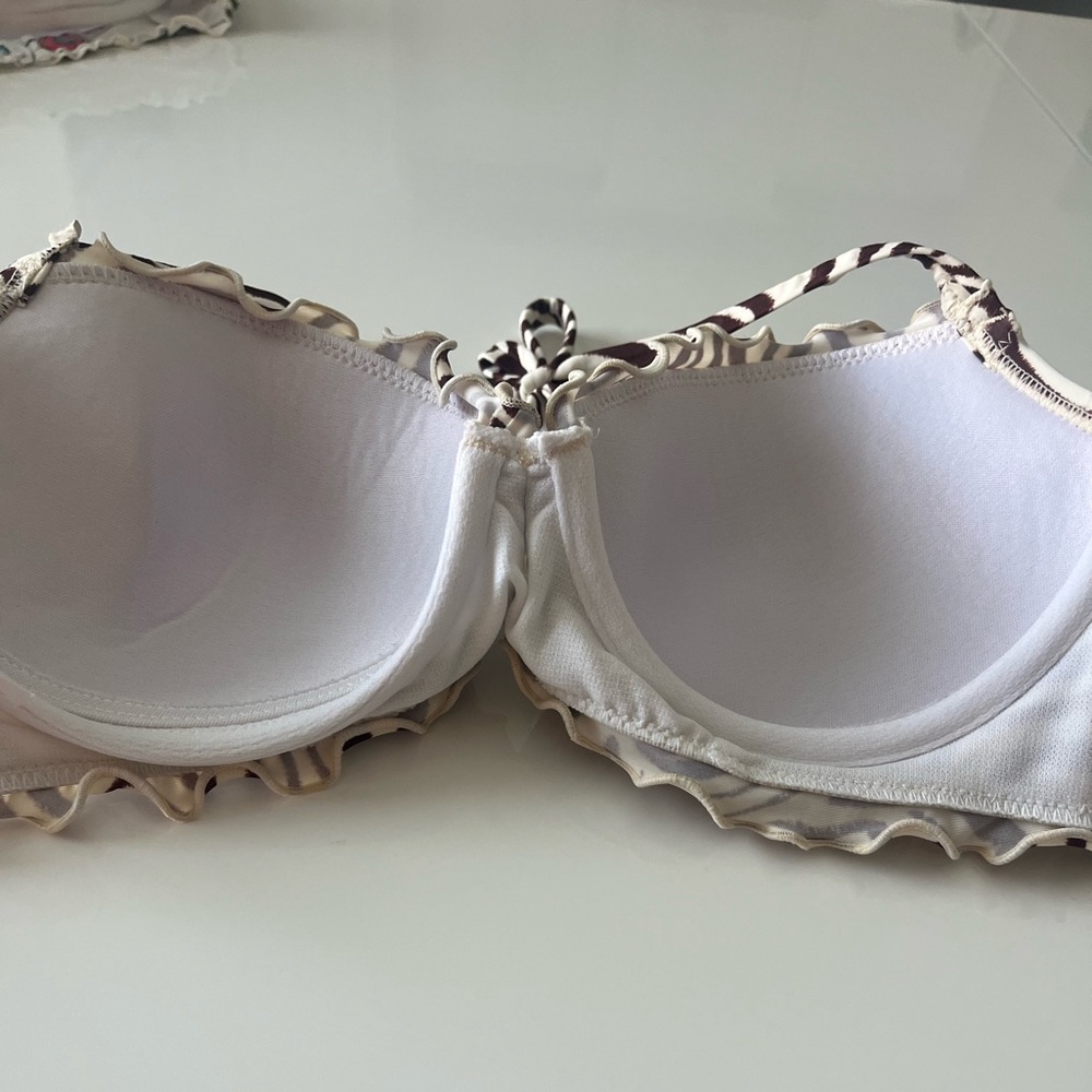 Sundazed Zebra Print Bikini Top 34D - Picture 4 of 6